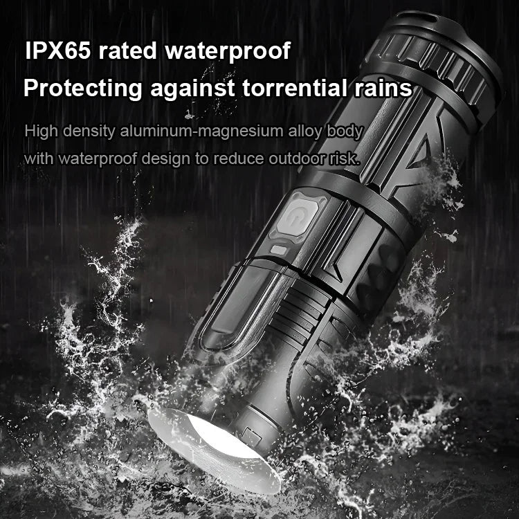 LED White Laser Telescopic Zoom Flashlight-1