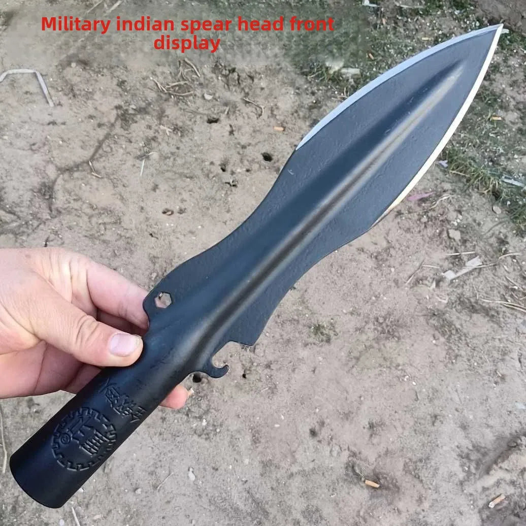 New Stainless Steel Spearhead Boar Spear Gardening Tip Shovel Outdoor Multi-Tool Spear survival gear camping tools edc camping