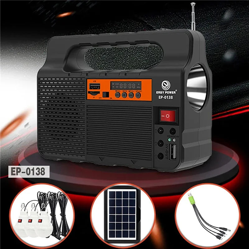 Solar Portable Lighting Solar Power Panel Generator Kit with 3 LED Bulbs Outdoor Camping Hiking Solar Lighting Small Home System