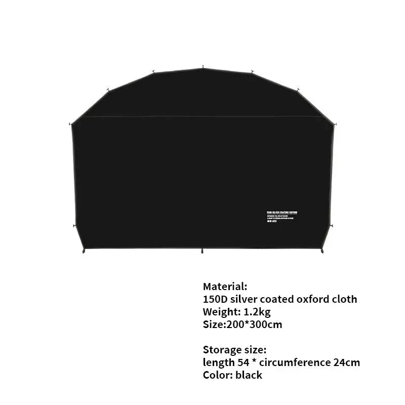 Outdoor Waterproof Black Canopy Mesh Dome-1