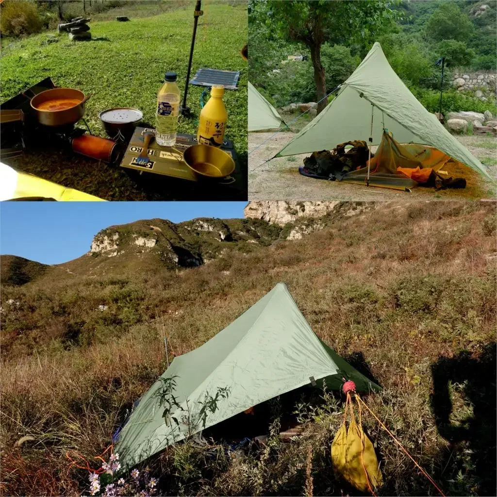 Ultralight Waterproof Flysheet Tent Shelter (Green)-4