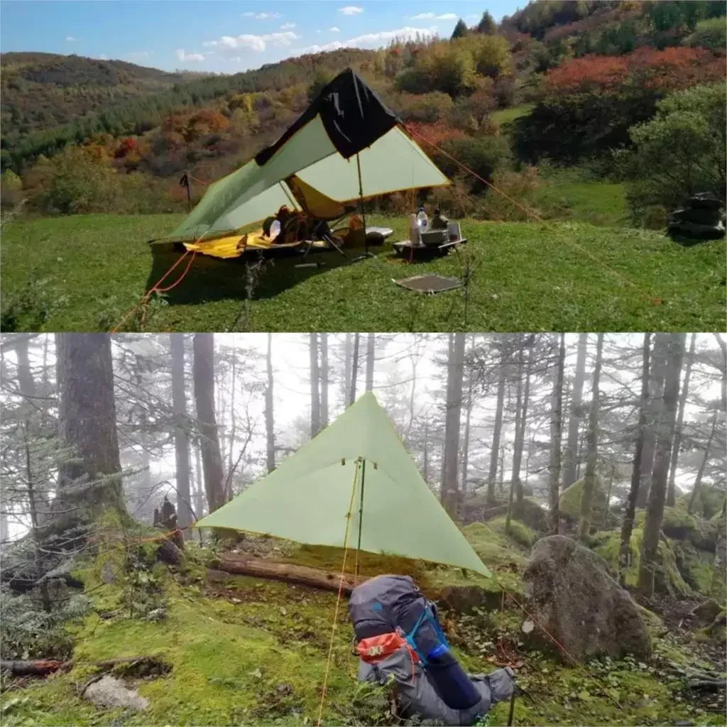 Ultralight Waterproof Flysheet Tent Shelter (Green)-3