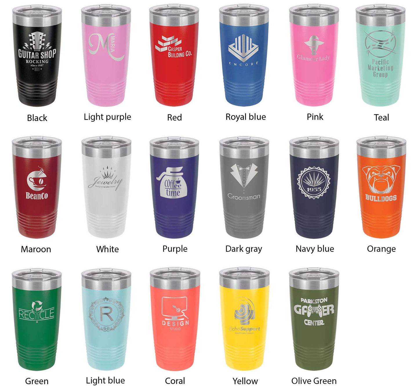 Happy Campers Tumbler RV Camping Travel Mug Gift Insulated Laser Engraved Coffee Cup Tent Outdoors 20 oz-3