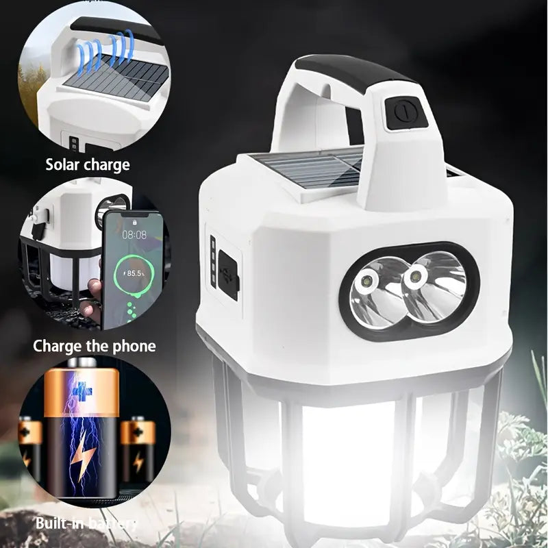 Solar Powered Camping Lantern with Multifunctional Charging - Your Ultimate Outdoor Companion-2