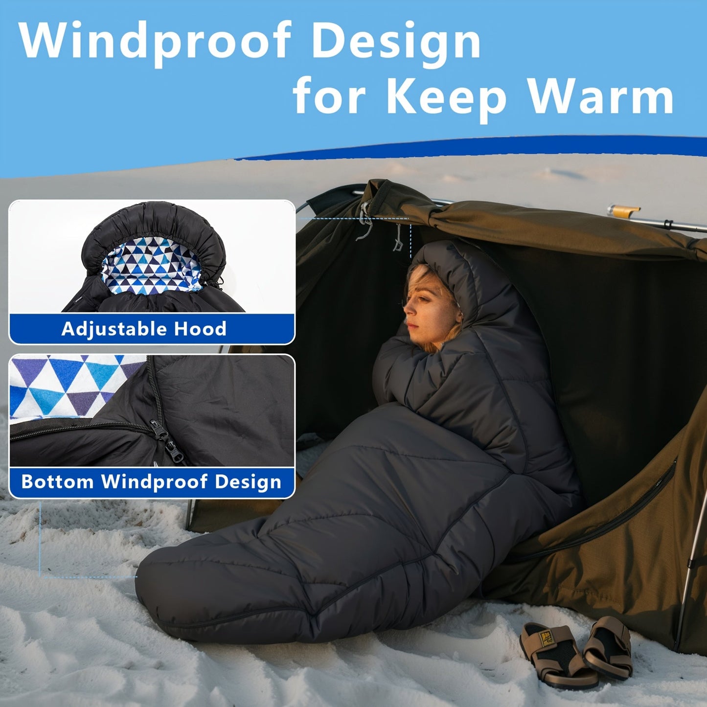 Sleeping Bag for Adults Outdoor Camping-1