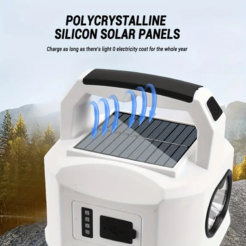 Solar Powered Camping Lantern with Multifunctional Charging - Your Ultimate Outdoor Companion-3