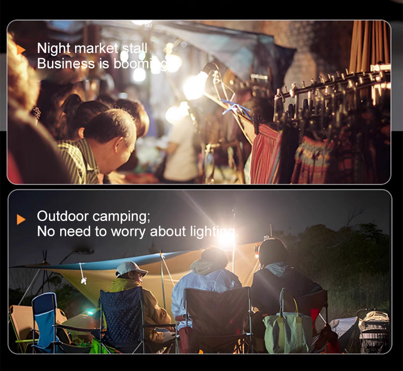 Ultra long endurance camping light, solar powered outdoor rechargeable tent light, emergency light, compact and portable, recha