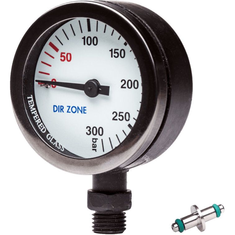 DIRZONE 52mm Naked Pressure Gauge - Black Chrome & PVD