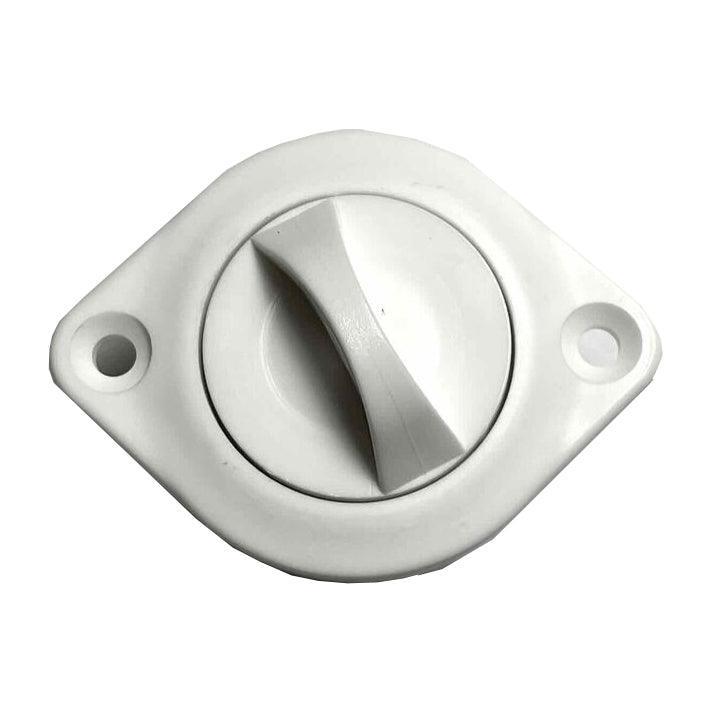 Drain Socket Oval with Plug 48x36mm White | 4Boats