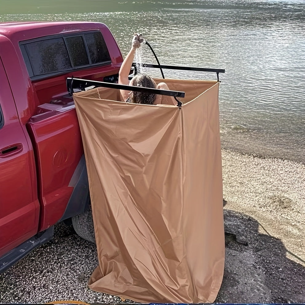 Portable Car Shower Tent Khaki Camping Changing Room-3