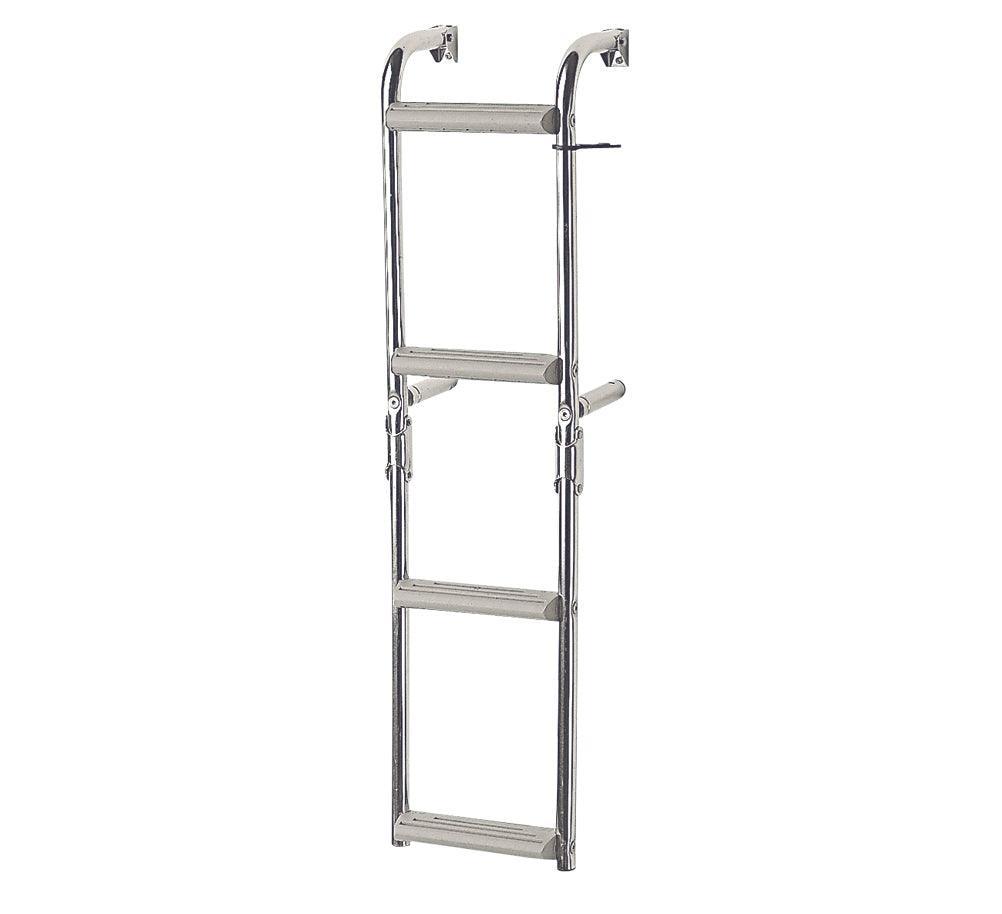 Foldable Ladder Inox 316 Narrow Transom 2+2 Steps 90° | 4Boats