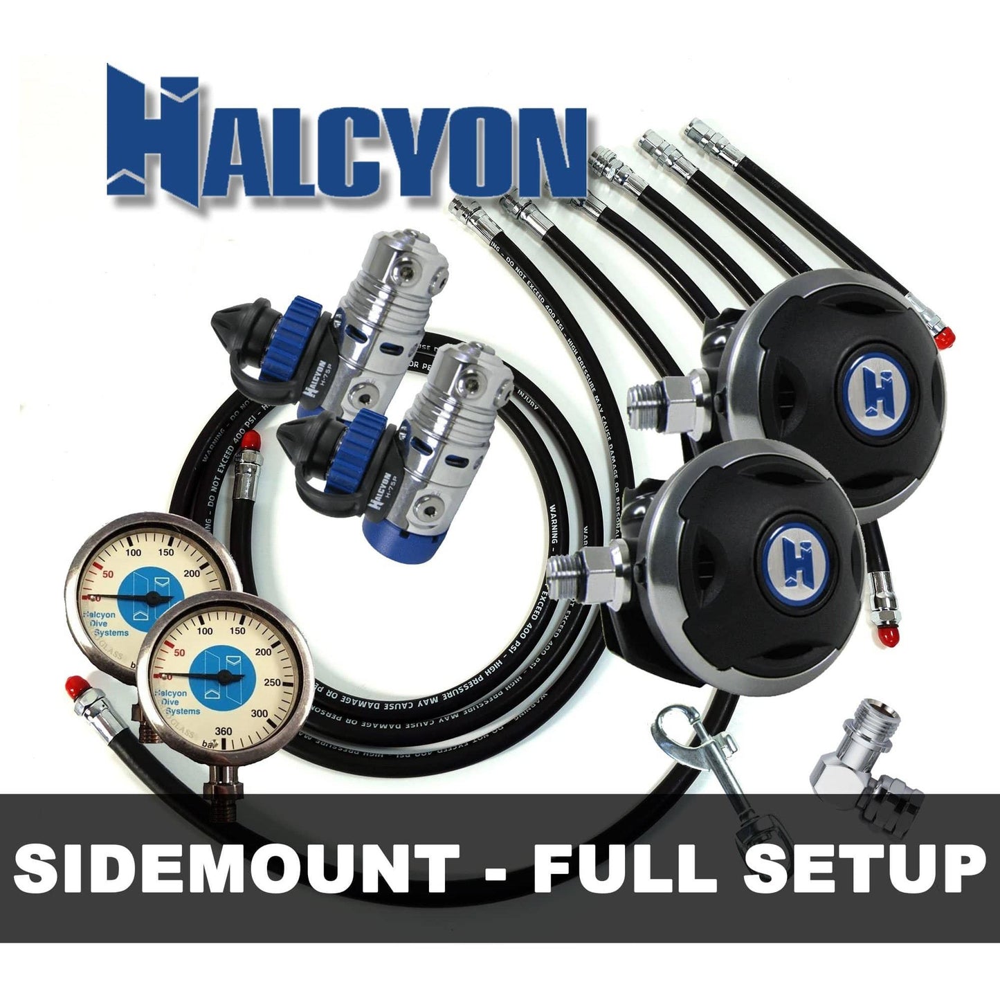 HALCYON - Complete Sidemount DIR Regulator Setup