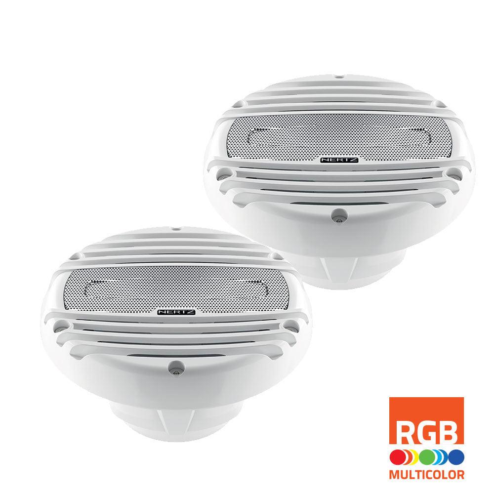 Hertz HMX 6.5 LD Pair RGB Marine Speakers 150 W - White | 4Boats
