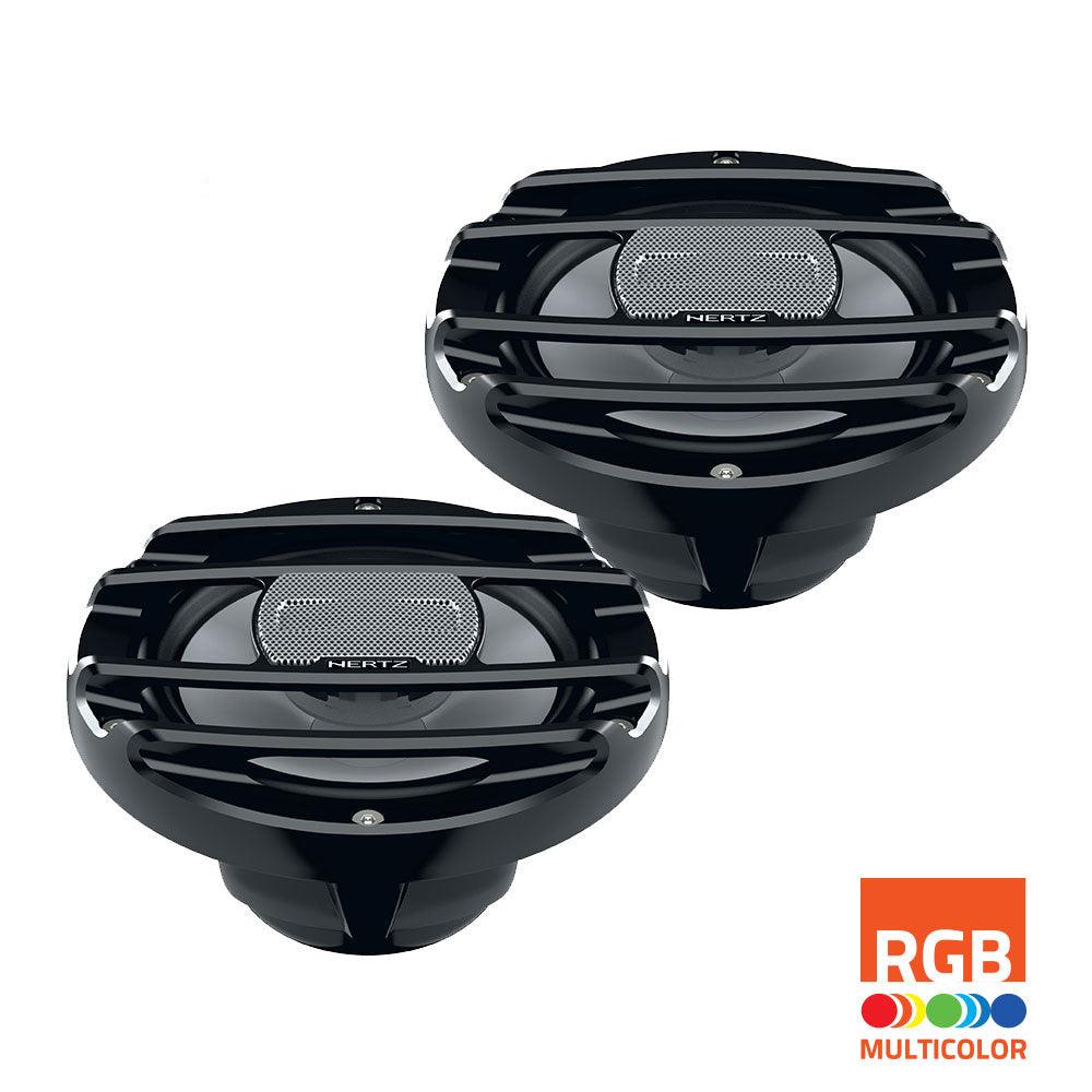 Hertz HMX 6.5 S-LD RGB Marine Speakers – Black | 4Boats
