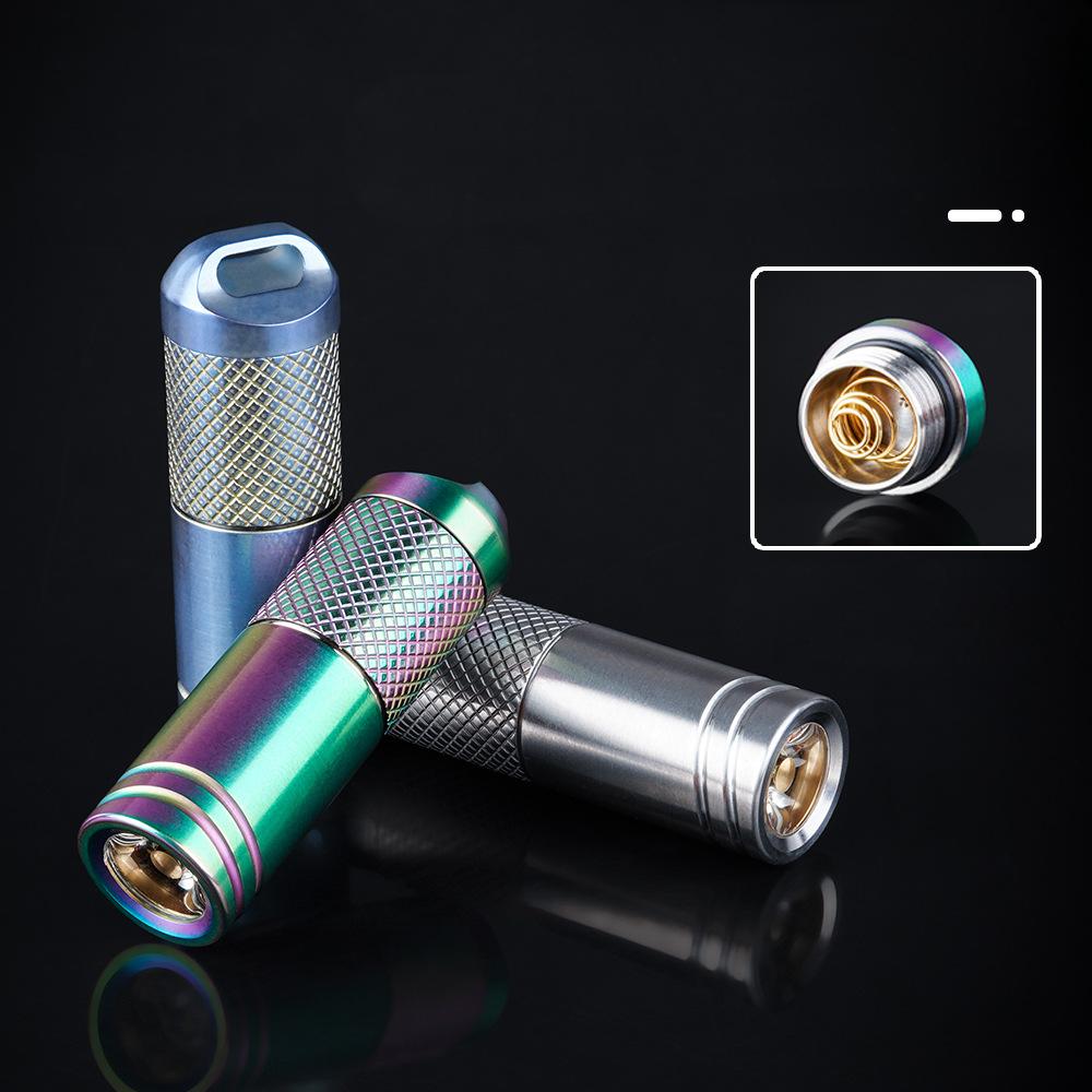 Wautton R18 EDC Titanium Alloy Mini Flashlight With USB Charging Rechargeable Fishing Outdoor Waterproof Camping Lighting EDC Tools-2