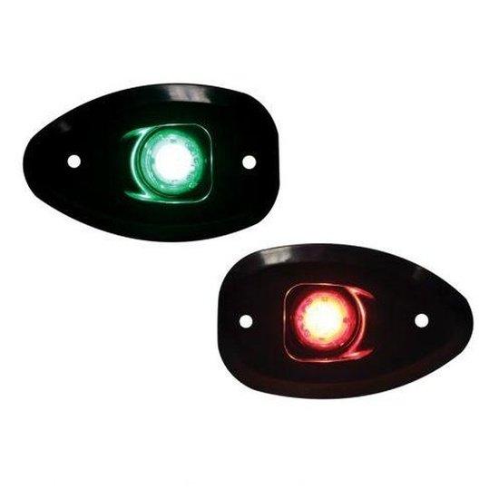 MICRO LED 12 Starboard and Port Lights 112.5° Black Housing | 4Boats