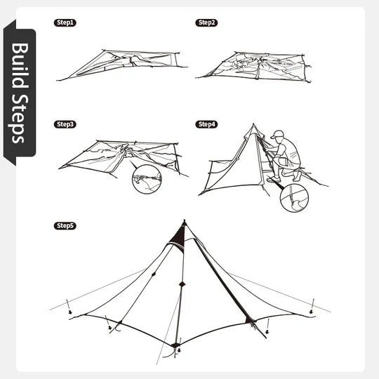 Naturehike Spire Hiking 1 Person Ultralight Camping Tent Green Full Kit