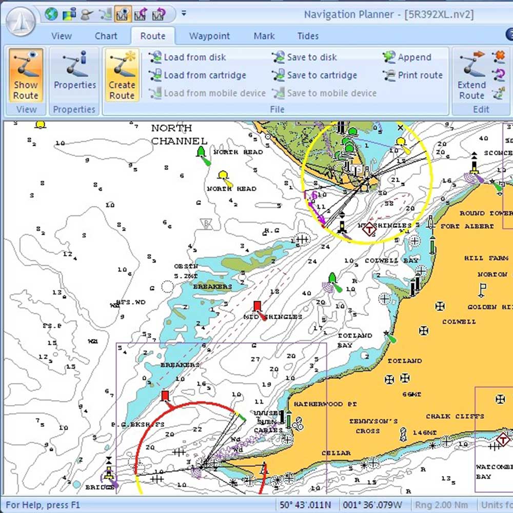 Navionics Navigation Navigation Navigation Planner | PC route | 4Boats