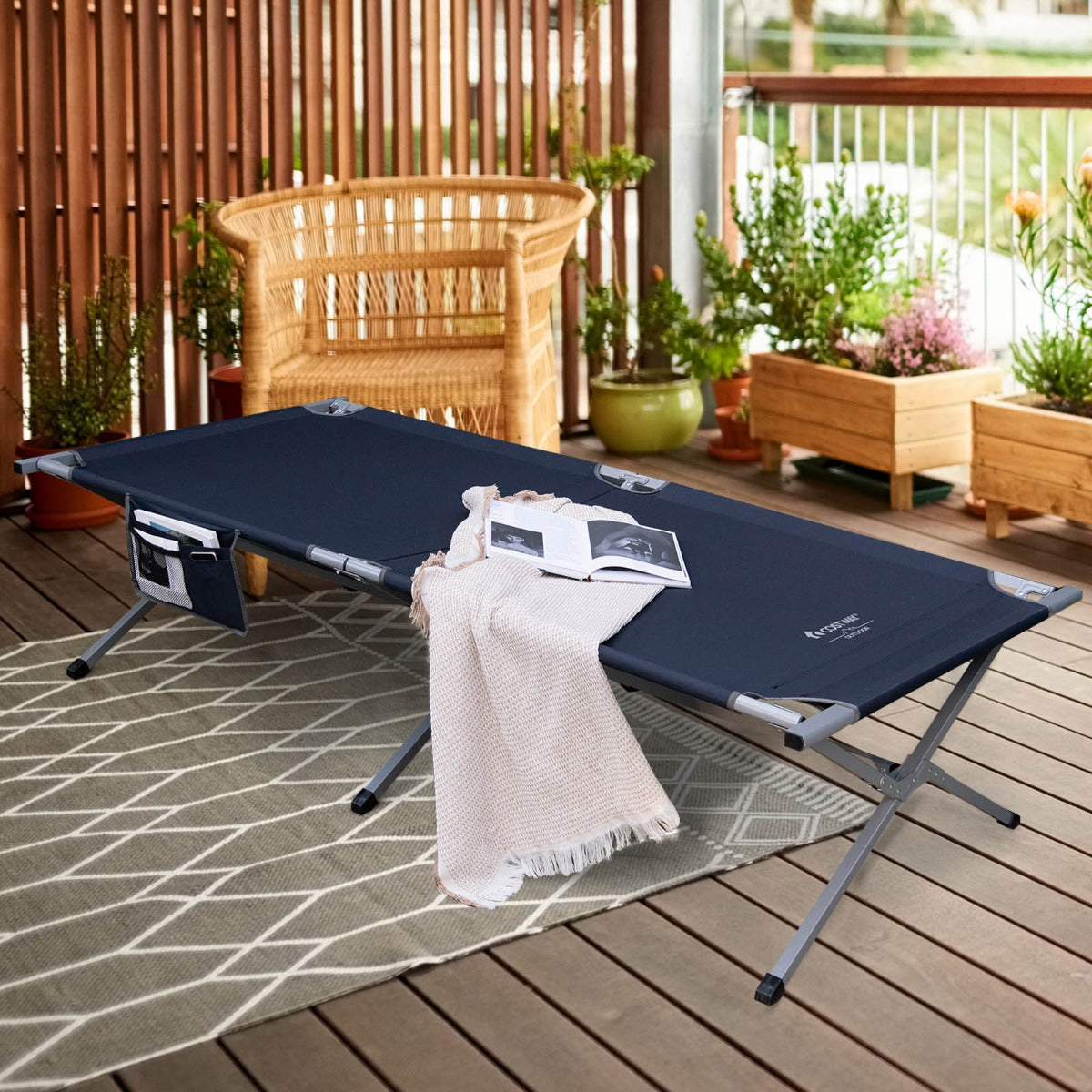 NNECW Foldable Camping Cot with Carry Bag for Camping Office