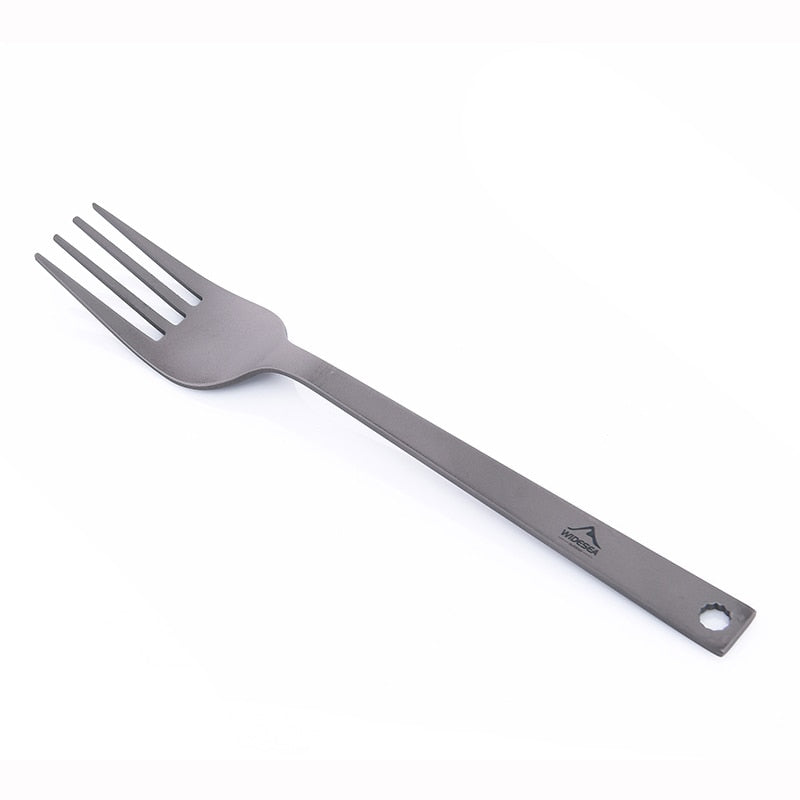 Titanium Spoon Fork Knife Set 50G Camping Tableware Ultralight Travel Tourist Outdoor Cookware Gear Equipment-2