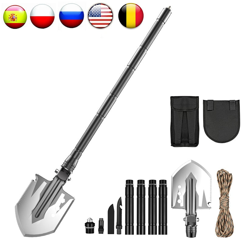 MT14104 Multifunction Camping Shovel Foldable Survival Shovels For Camp Adjustable Hoe Hook Hunting Shovel Outdoor Garden Tools-0