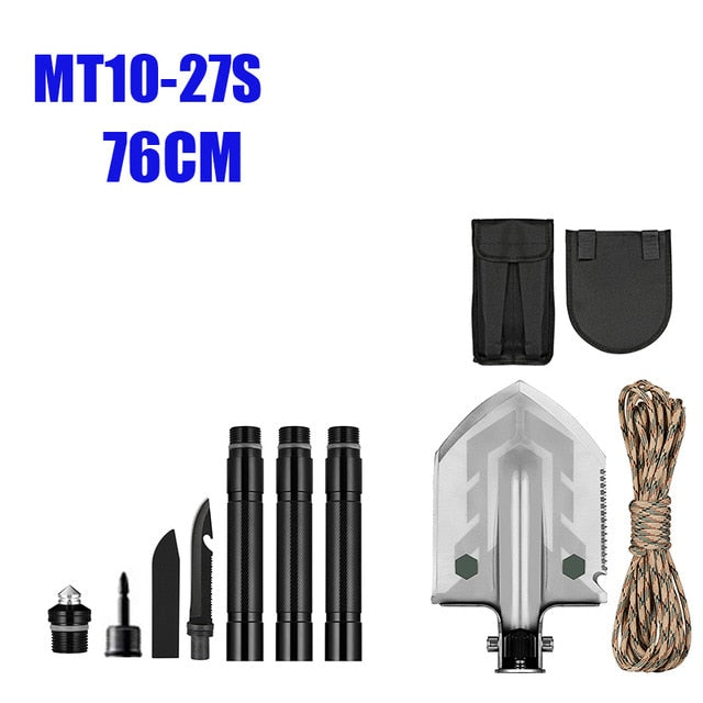 MT1027 Multifunction Camping Shovel Titanium Survival Folding Shovels Military Tactical Shovel For Hiking Outdoor Garden Shovels-8