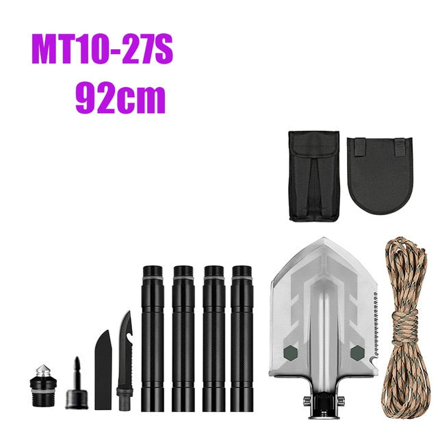 MT1027 Multifunction Camping Shovel Titanium Survival Folding Shovels Military Tactical Shovel For Hiking Outdoor Garden Shovels-7