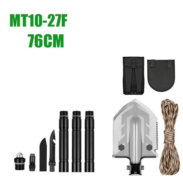 MT1027 Multifunction Camping Shovel Titanium Survival Folding Shovels Military Tactical Shovel For Hiking Outdoor Garden Shovels-6