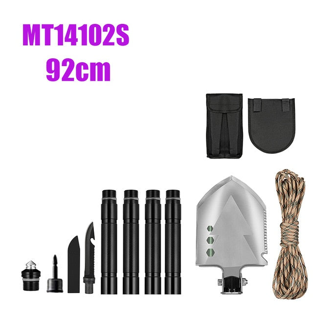 MT1027 Multifunction Camping Shovel Titanium Survival Folding Shovels Military Tactical Shovel For Hiking Outdoor Garden Shovels-2