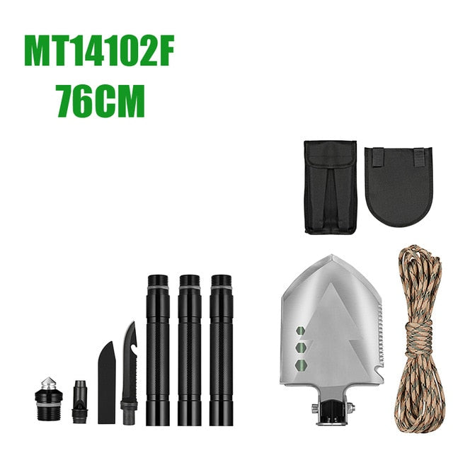 MT1027 Multifunction Camping Shovel Titanium Survival Folding Shovels Military Tactical Shovel For Hiking Outdoor Garden Shovels-12