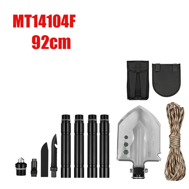 MT1027 Multifunction Camping Shovel Titanium Survival Folding Shovels Military Tactical Shovel For Hiking Outdoor Garden Shovels-9