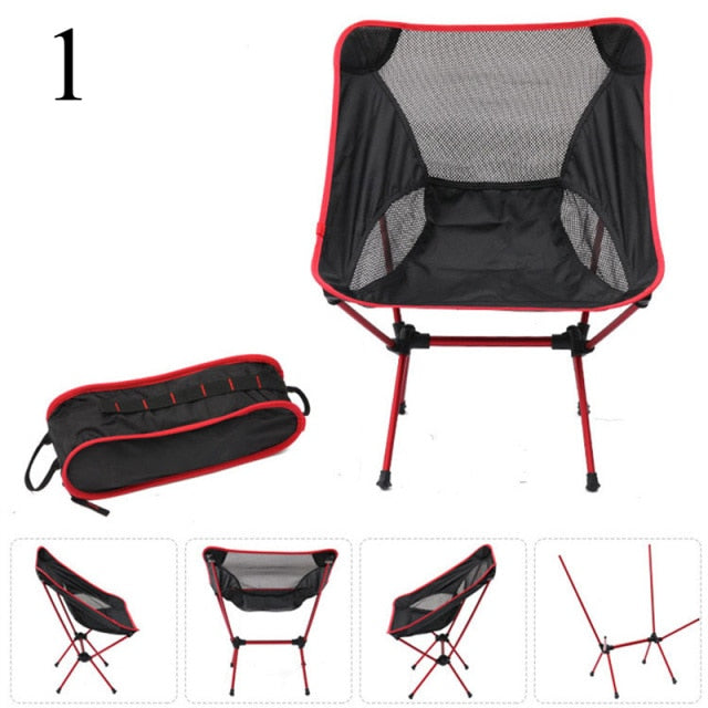 Detachable Portable Folding Moon Chair Outdoor Camping Chairs Beach Fishing Chair Ultralight Travel Hiking Picnic Seat Tools-2