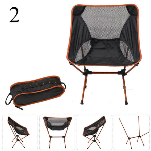Detachable Portable Folding Moon Chair Outdoor Camping Chairs Beach Fishing Chair Ultralight Travel Hiking Picnic Seat Tools-5