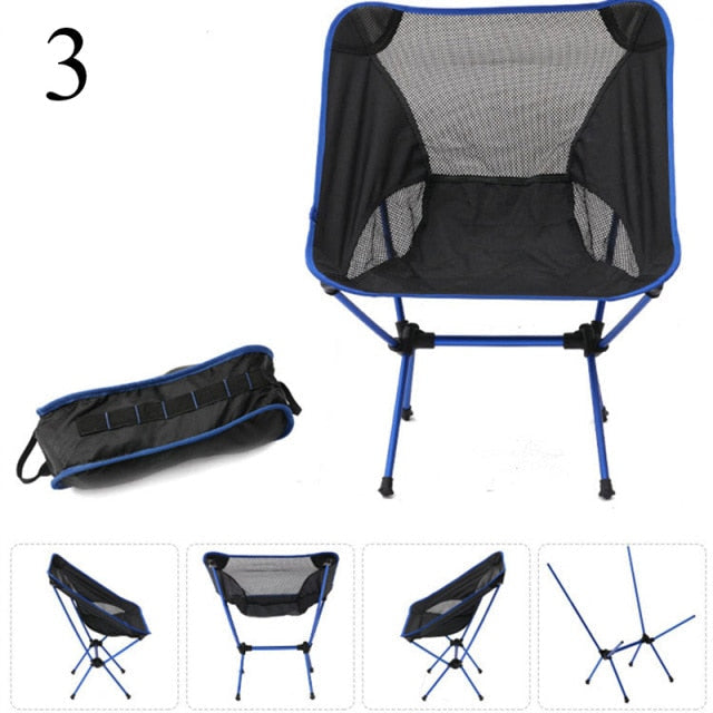 Detachable Portable Folding Moon Chair Outdoor Camping Chairs Beach Fishing Chair Ultralight Travel Hiking Picnic Seat Tools-3