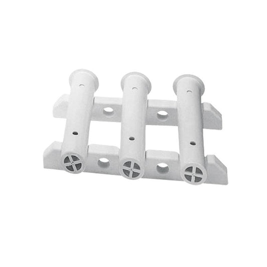 Storage Rack 3-Rod Bulkhead Mount – White | 4Boats