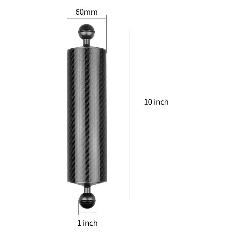 Seafrogs 12 Inch 400G Carbon Fiber Float Buoyancy Aquatic Arm for Camera Floating Arm Diving Camera Underwater Diving Tray
