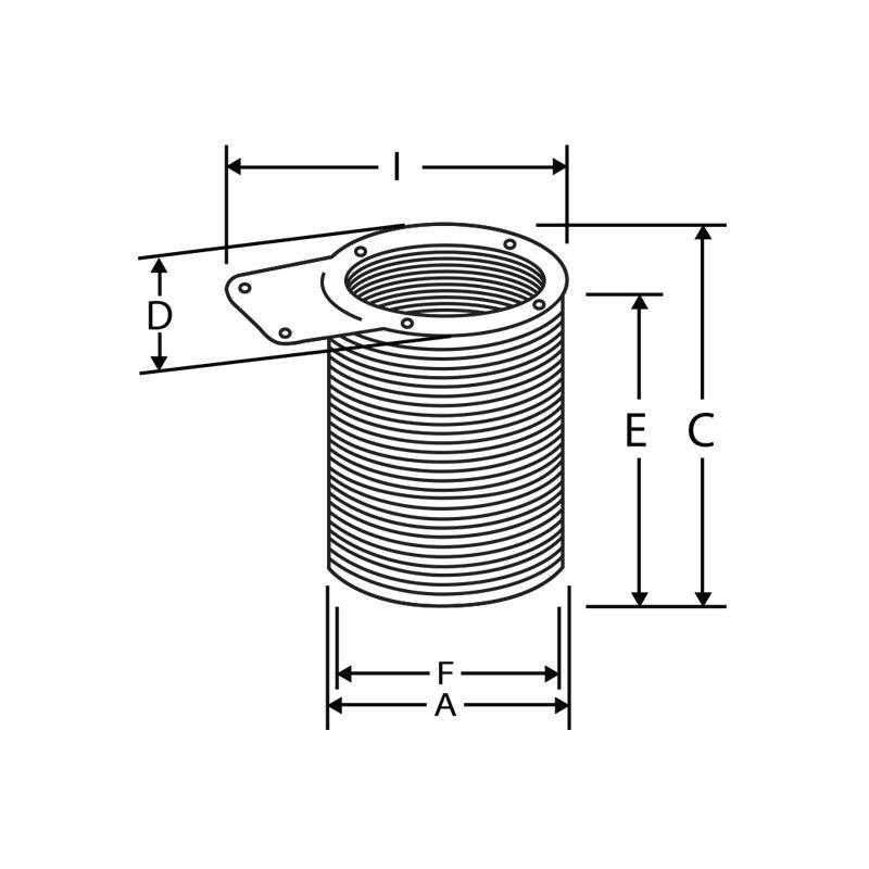 Thru-Hull Ø68mm Non-Return Valve, L107mm | 4Boats