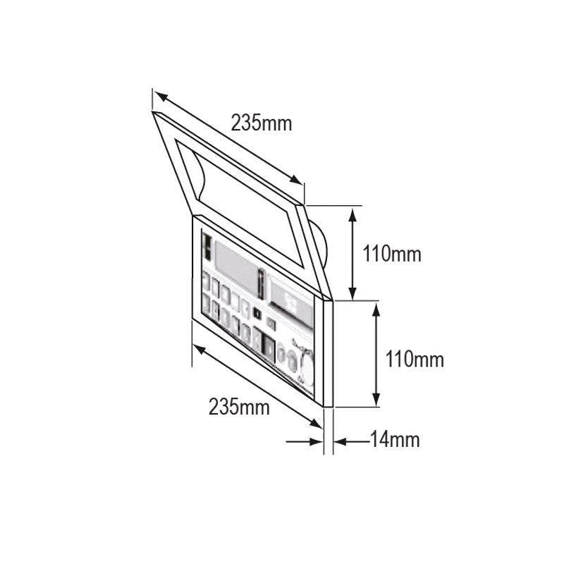 Universal Case Smoked Transparent Radio Cover 110×235mm | 4Boats