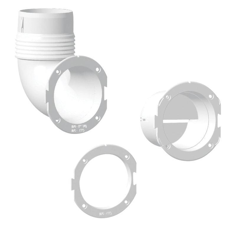 Ventilator Connector Straight 76mm White | 4Boats