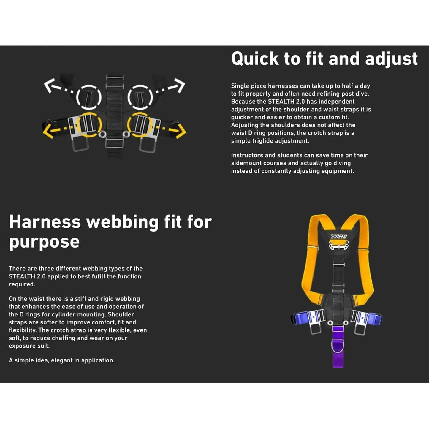 xDeep - Stealth 2.0 REC Sidemount System (COLOUR)