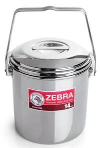Zebra Stainless Steel Billy Can with handle (Various Sizes)