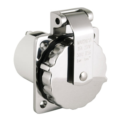 Marinco 16A 230V S/S Inlet - 316 Stainless Steel | 4Boats