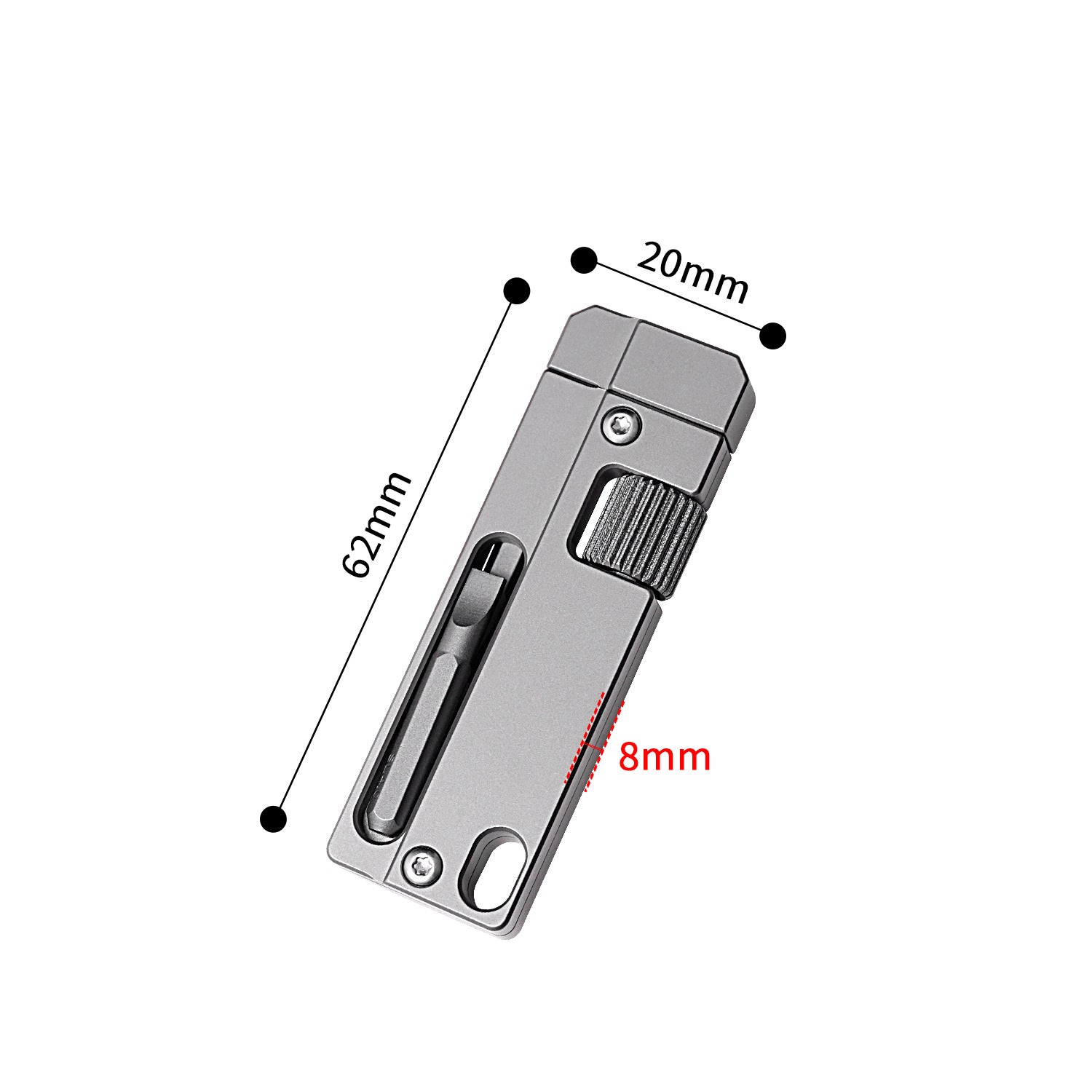 Titanium Alloy Screwdriver And Wrench Small EDC Multifunctional Tool Outdoor Portable Pocket Tool Gray New-3