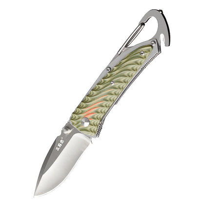Premium Portable Outdoor Folding Knife with 12C27 Stainless Steel Blade and G10 Handle | Durable, Lightweight, and Versatile EDC Survival Tool-4