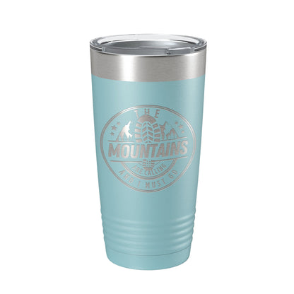 Mountains Are Calling Tumbler Camping Hiking Travel Mug Insulated Laser Engraved Coffee Cup Outdoors Gift 20 oz-13