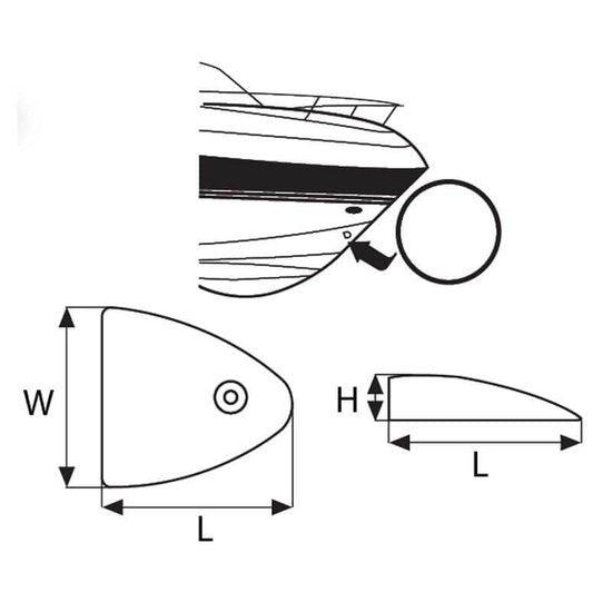 White Clam Shell Ventilation Cover 55×50×12mm | 4Boats