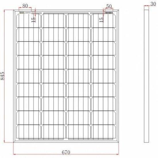100W 12V Monocrystalline Solar Panel with 2×5 m MC4 Cables | 4Boats