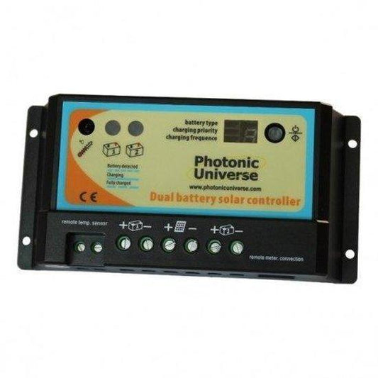 10A Dual Battery PWM Solar Charge Controller 12/24V | 4Boats