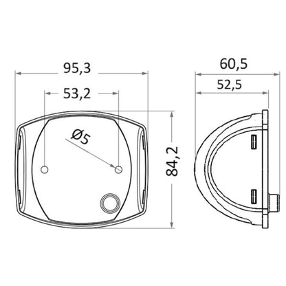 Osculati Sphera II SS LED Navigation Light - 20M, 112.5° Starboard