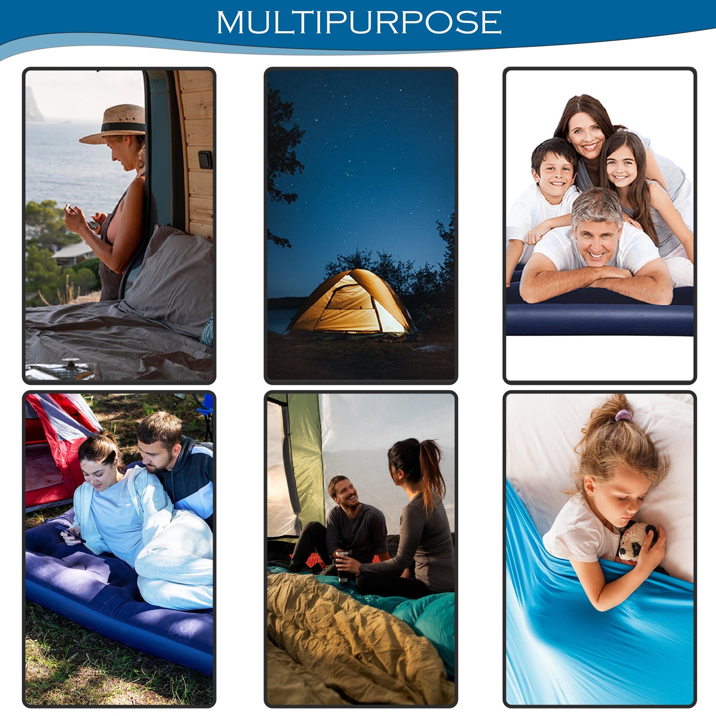 Crystals Single/Double Inflatable Air Mattress Blow Up Bed Airbed